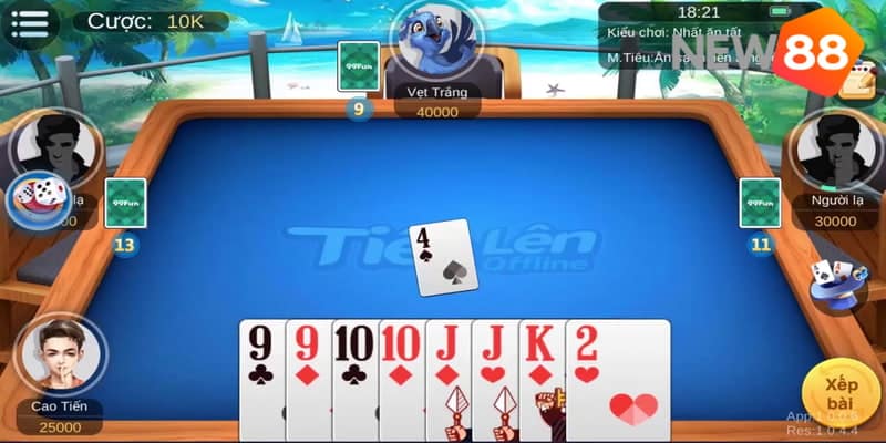 Luật cơ bản của trò chơi đánh bài tiến lên