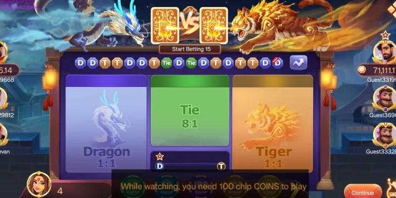 Phân tích quy luật trong dragon tiger