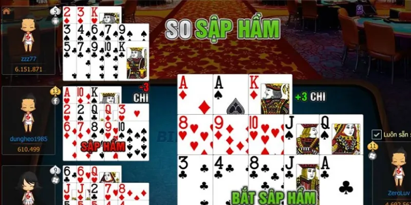 Các trường hợp xếp bài Mậu binh