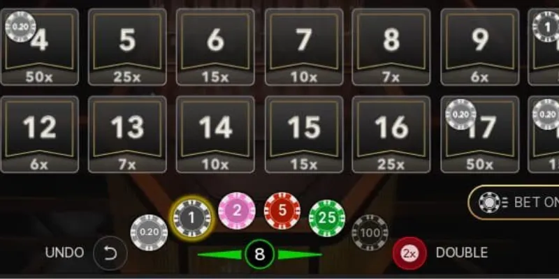 Cách tính tiền thưởng và tỷ lệ trả thưởng trong Lightning Dice