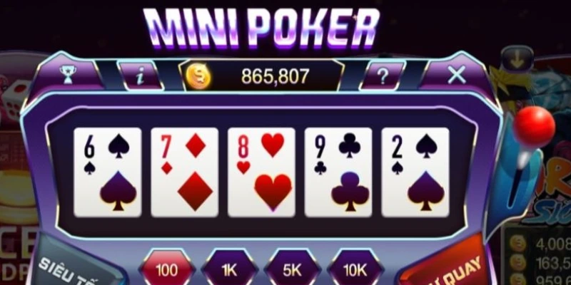 Khám phá quy tắc quay mini Poker cơ bản