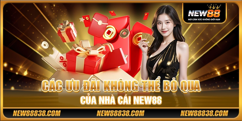 Các ưu đãi không thể bỏ qua của nhà cái New88