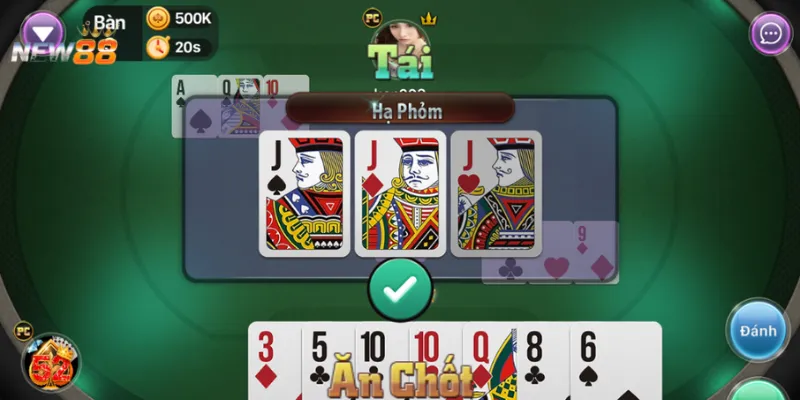 Cách ghép phỏm và quy tắc hạ bài đúng luật