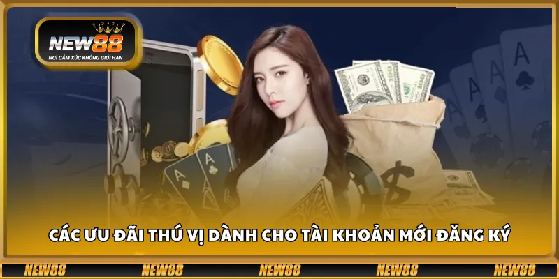 Các ưu đãi thú vị dành cho tài khoản mới đăng ký